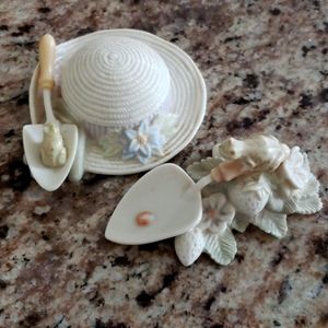 Lenox China Treasures frog lot of 2 flawless